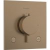 Hansgrohe Ecostat Comfort E Termostatická batéria pod omietku, na 2 spotrebiče, kefovaný bronz 33716140-HG
