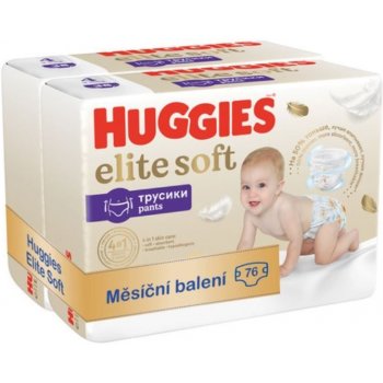 Huggies 2 x Elite Soft PANTS č. 4 - 76 ks od 29,9 € - Heureka.sk