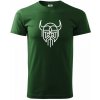 Viking logo - Klasické pánske tričko vyššej gramáže - 2XL ( Fľaškovozelená )