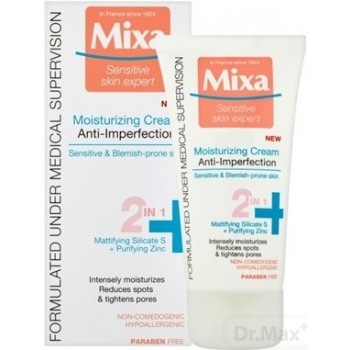 Mixa hydratačný krém 2v1 proti nedokonalostiam Sensitive skin Expert Anti-Imperfection Moisturizing Cream 50 ml