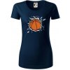 Basketbal lopta v triku - Dámske tričko z organickej bavlny Origin (GOTS) - S ( Tmavomodrá (veľmi tmavá - skoro čierna) )