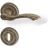 Dverové kovanie ACT Rustik R KK (BRONZ), kľučka ľavá / guľa, Otvor na cylindrickú vložku PZ, AC-T Bronz