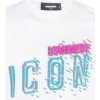 Dsquared Mikiny T-Shirt Pixeled Icon Cool Fit Tee blanc Biela