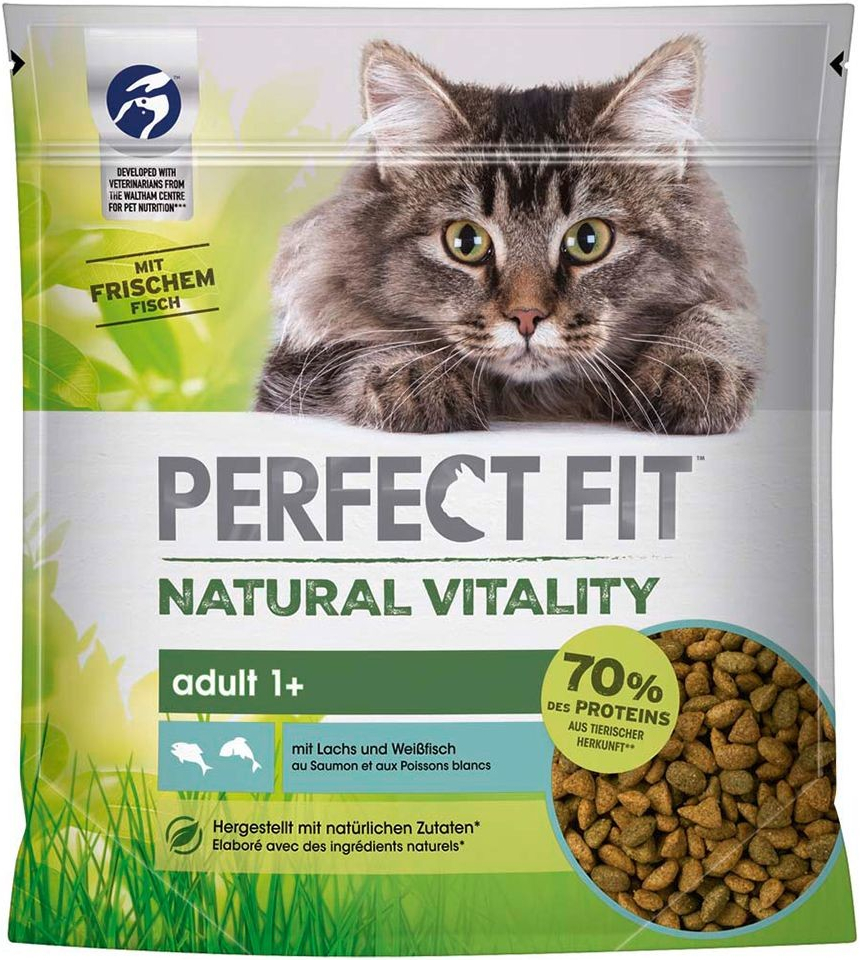 Perfect Fit Natural Vitality Adult 1+ losos a biele ryby 6 x 650 g