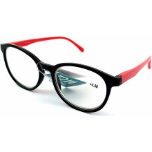 Berkeley dioptrické okuliare na čítanie plastové červené čierne stranice MC2253