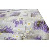 Bavlnený obrus Levanduľa s margarétkami Made in Italy, Fialová, 90 x 90 cm