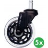 Profesionálne záťažové kolieska pre kancelárske stoličky CONFFICE, súprava 5 ks