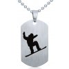 Ocelový přívěsek Snowboard - včetně řetízku 60cm RRC0884-S