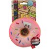 Hračka DOG FANTASY donut s tvárou ružový 12 cm