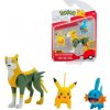 BOTI Pokémon akčné figúrky 3-Pack Mudkip, Pikachu a Boltund 5cm