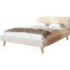 Wilsondo Čalúnená jednolôžková posteľ Kalifornia 120x200 - krémová