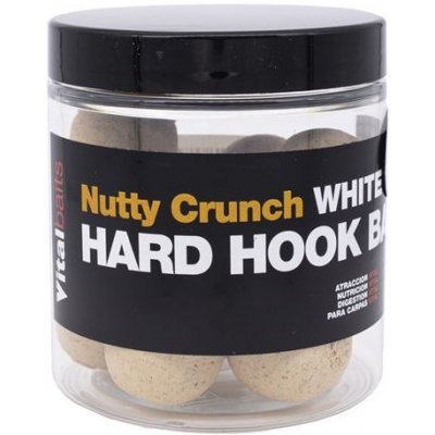 Boilie Vitalbaits Hard Hook Bait Nutty Crunch White 24mm 100gr