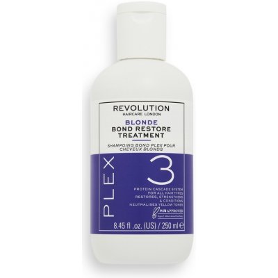 Revolution Haircare London Plex 3 Blonde Bond Restore Treatment maska na blond vlasy 250 ml