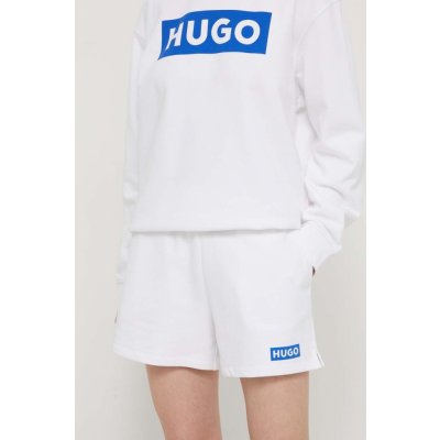 Hugo bavlnené šortky Blue biela s potlačou 50515824