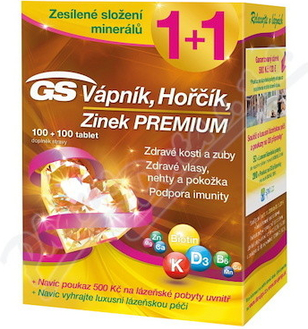 GS Vápnik horčík zinok Premium 200 tabliet od 23,9 € - Heureka.sk