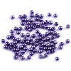 Plastové voskové koráliky Ø4mm/10g fialové