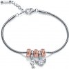 Viceroy Krásny strieborný bicolor náramok s príveskami VMMB2053-19