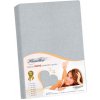 BELLATEX Froté plachta na posteľ 160 × 200, stredne sivá