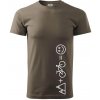 Hory bicykel úsmev - Klasické pánske tričko vyššej gramáže - XL ( Army )