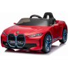 JOKO Elektrické autíčko BMW I4, penové kolesá, kožené sedadlo, červené