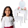 Detský toaletný stolík Meteor drevený toaletný stolík s príslušenstvom