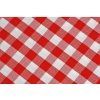 Okrúhly károvaný teflónový obrus Karo - červeno biely