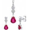 Stříbrná souprava Barbara s přírodním rubínem a Brilliance Zirconia FW15406SR