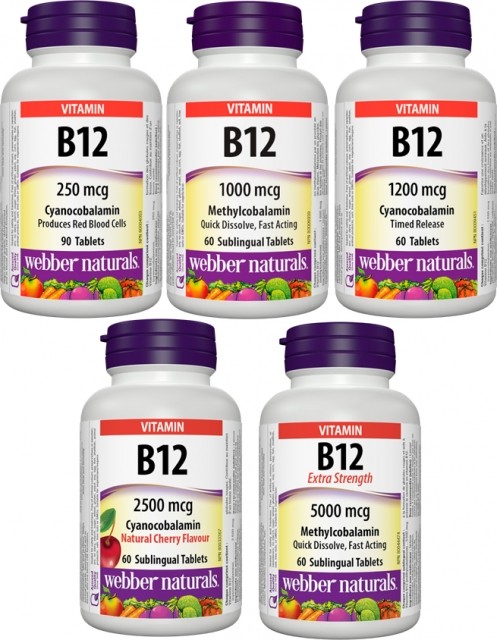 Webber Naturals Vitamín B12 1000 mcg Methylcobalamin 80 tabliet od 10,76 €  - Heureka.sk