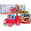 Veľká Súprava vozidiel Drevený Odťahovka s Autíčkami pre Deti Zvuky
