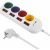 Maclean Prodlužovací kabel 4 zásuvky 1,5 m, USB A/C MCE508 W