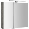 Sapho MIRRÓ galérka s LED osvetlením, 80x70x16cm, dub strieborný MC080-0011