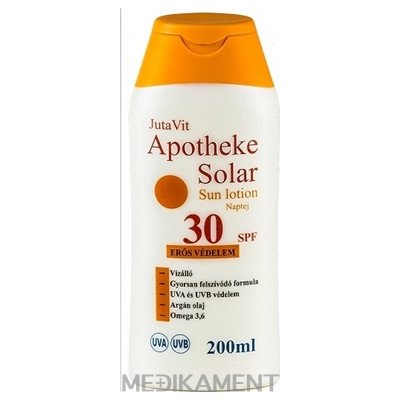 JutaVit Apotheke Solar Sun lotion 30 SPF opaľovacie mlieko 1x200 ml