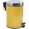 MSV pedálový odpadkový kôš Unis, žltý, nehrdzavejúca oceľ, 3 l