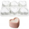 Silikónová forma na pečenie/na mrazené dezerty Srdiečka (na 6 ks)