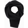 Ombre Men's monochromatic ribbed knit scarf - black čierna One size Ombre 5902228982890