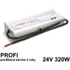 LED napájací zdroj 320W 24V PFC IP65 vodeodolný HLG MEAN-WELL