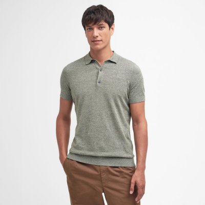 Barbour Buston Knitted Polo Shirt olive marl