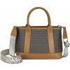 Miss Lulu Kabelka - tote, elegantná s monogramom a dlhým popruhom, hnedá