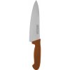 Šéfkuchařský nůž HACCP 340 mm, hnedý, široká hladká čepel | TECHNICA, Silver Line hnědá