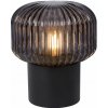 LUCIDE 78595/01/30 JANY Lampička E14 1x40W čierna/dymové sklo