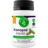 Zelená země Konopné kapsuly s obsahom kanabinoidov CBD + CBG. Notifikovaný doplnok stravy. Vegánske recepty. Balení po 60 kusoch.