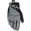 ALPINESTARS rukavice STELLA MOBLAST WATERPROOF dámske šedá/čierna/ružová fluo/tyrkysová/biela 2026 - XL