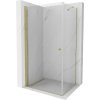 Mexen Pretoria sprchový kút 80 x 70 cm, transparentný, zlatý - 852-080-070-50-00