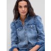 GAP 635618-00 Džínová bunda s nabíranými rukávy Modrá - XS