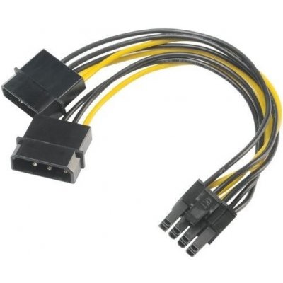 AKASA napájacia redukcia 4-pin Molex na 8-pin PCIe AK-CBPW20-15