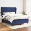 Box spring postel s matrací modrá 140x190 cm textil 3128043