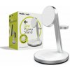 Nabíjecí stojánek Mobile Origin Qi2 PowerStand 3in1 with GAN adapter 35W White/Silver (PWSTQ2-31-WHT)