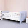 Detská posteľ so zábranou New Baby ERIK 140x70 cm bielo-sivá
