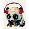 zuty Maľovanie podľa čísel - Panda so slúchadlami, 40x50 cm, vypnuté plátno na rám (8596530020738)