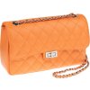 NovaKabelka.sk Eliana Argento Arancia kožená talianska crossbody kabelka oranžová